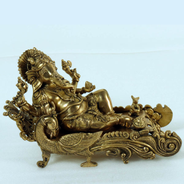 Brass Resting Ganesh 1
