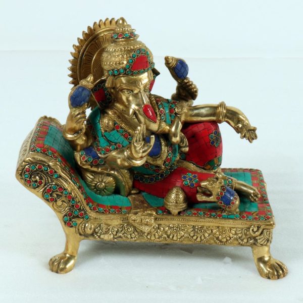 Brass Ganesh on Chowki 3