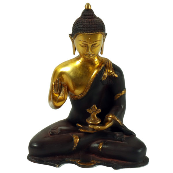Brass Buddha Sitting (Black) 2
