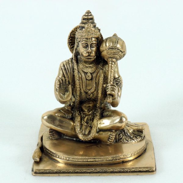 Brass Hanuman Ji Seated 4