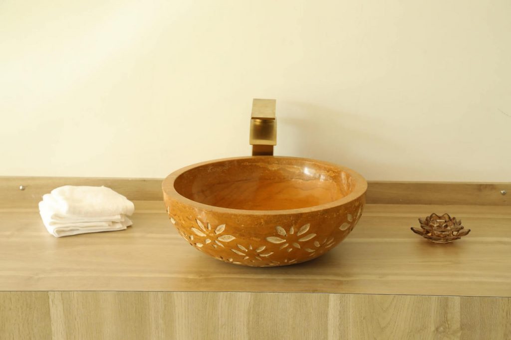 Floral Gold - Designer Natural Stone Sink