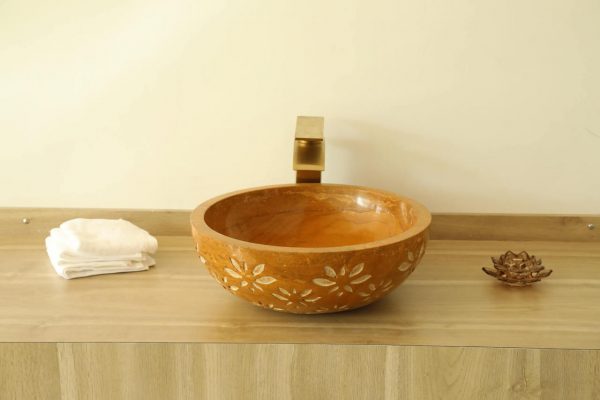 Floral Gold - Designer Natural Stone Sink