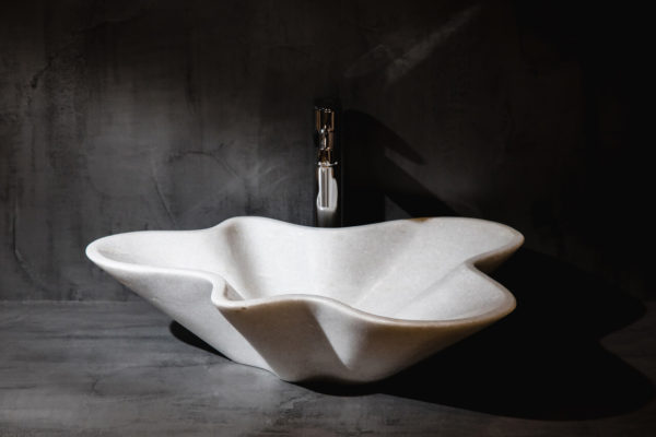Amoeba White- Designer Natural Stone Sink