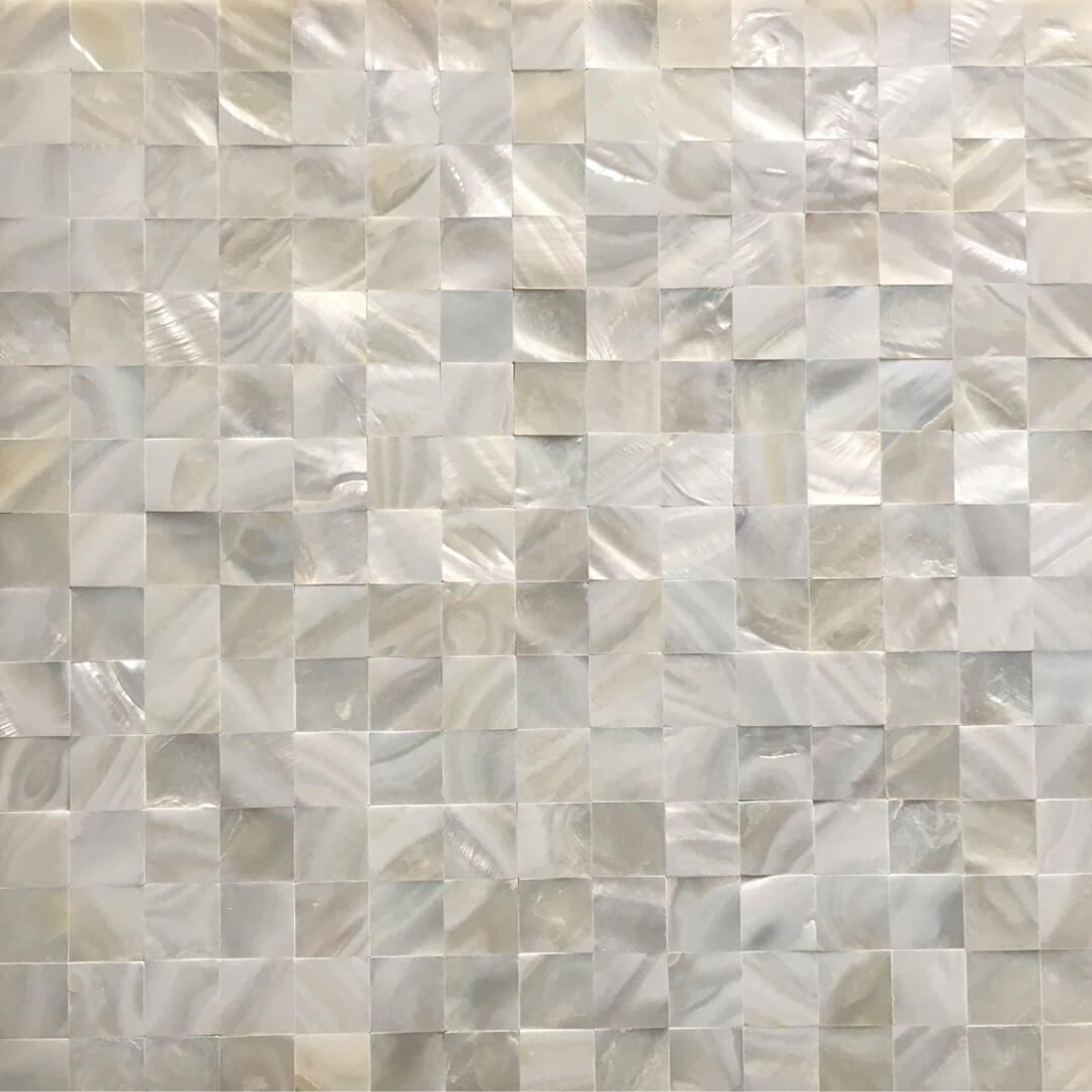 Jointless Blanca Shell - Glass Mosaic Tiles